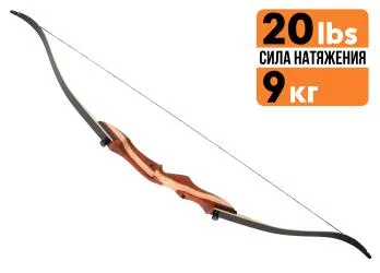 Лук традиционный Centershot Crow 62" 20#