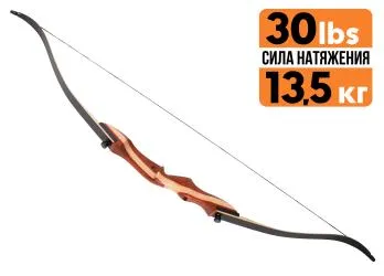Лук традиционный Centershot Crow 62" 30#