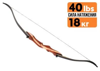 Лук традиционный Centershot Crow 62" 40#