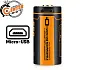Аккумулятор 16340 FiTorch (650 mAh) с зарядкой USB