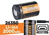 Аккумулятор 26350 FiTorch (2000 mAh) с зарядкой USB