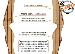 Лук рекурсивный Centershot Classic 68" (черные плечи) 22#