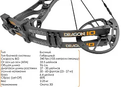 Лук блочный Sanlida Dragon 10 27-30" Black