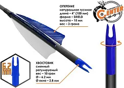 Стрела лучная карбоновая Centershot Anarchy 700 натуральное оперение