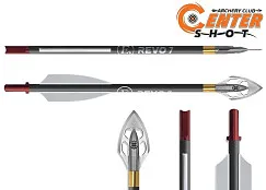 Стрела карбоновая 6,5" для арбалета Ek Revo 7 наконечник Broadhead (комплект 7 шт.)