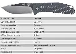 Складной нож SanRenMu 7063LUC-LK