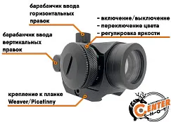 Прицел коллиматорный Centershot Micro Dot 1х20