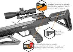 Арбалет блочный Ek HEX-400 черный (c комплектацией)