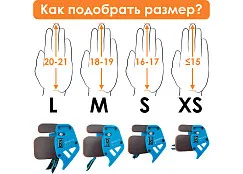 Напальчник для лука Bicaster CUA (blue) S