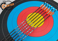 Стрела лучная карбоновая спортивная Centershot Flash 1400 оперение Shield 2"
