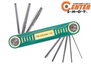 Набор складных шестигранных дюймовых ключей Decut