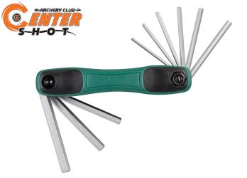 Набор складных шестигранных дюймовых ключей Sata Tool