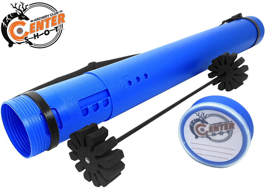 Тубус для стрел Centershot пластиковый с держателем синий