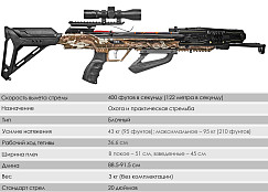Арбалет блочный Ek HEX-400 камуфляж (c комплектацией)