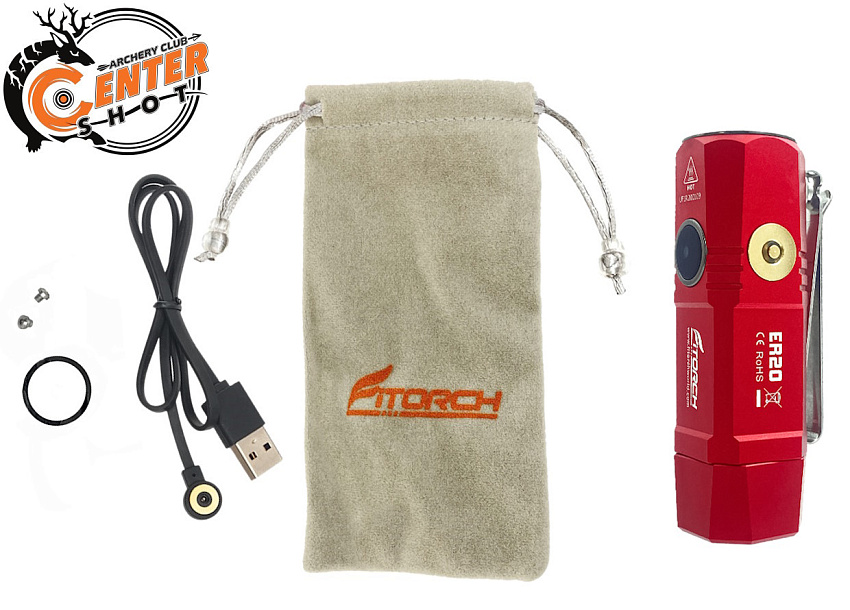 Фонарь FiTorch ER20 универсальный компактный (магнитная USB зарядка, магнит) красный