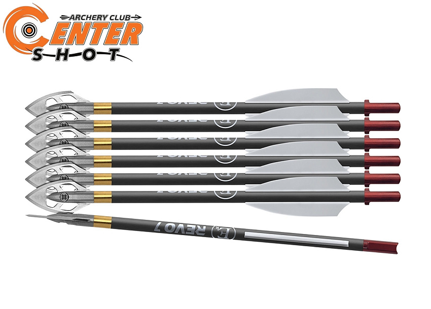 Стрела карбоновая 6,5" для арбалета Ek Revo 7 наконечник Broadhead (комплект 7 шт.)