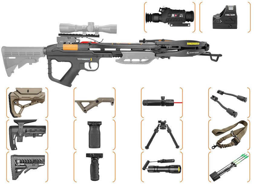 Арбалет блочный Ek Torpedo (Тактик) черный (c комплектацией)