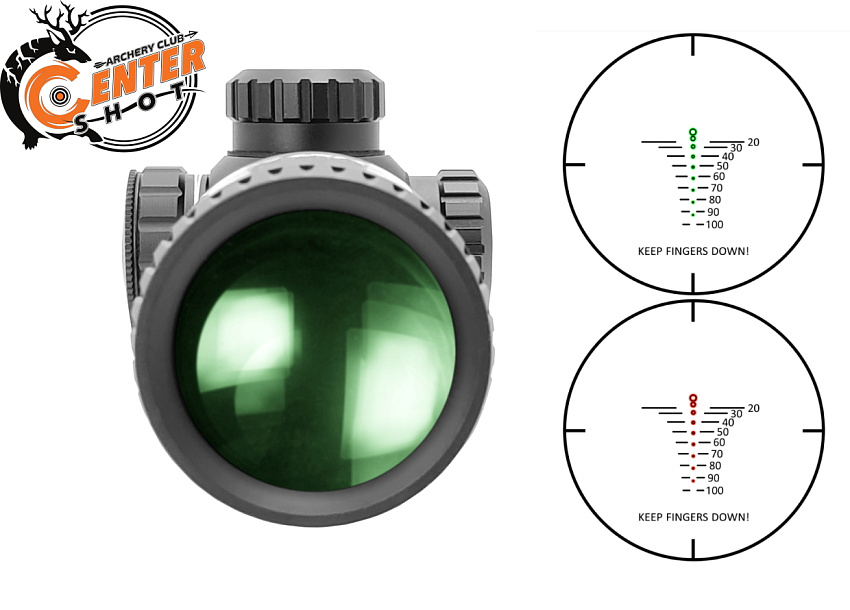Прицел для арбалета Centershot оптический профессиональный 1,5-5х32 (подсветка, арбалетная шкала)