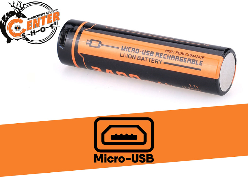 Аккумулятор 18650 FiTorch (3400 mAh) с зарядкой USB