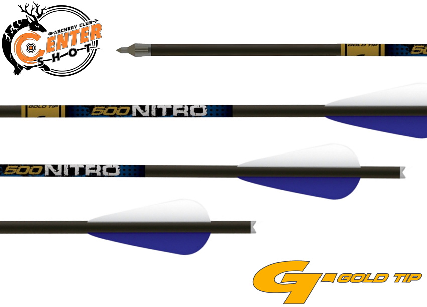 Стрела арбалетная карбоновая Gold Tip Nitro 20" Aluminum Half Moon Nock