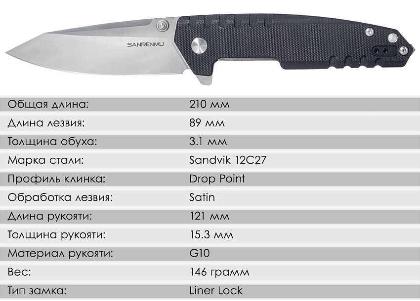 Складной нож SanRenMu 9031