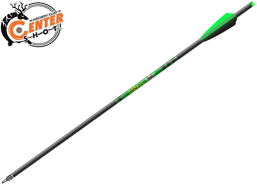 Стрела арбалетная карбоновая Centershot Toxic Carbon 20" Half Moon Nock