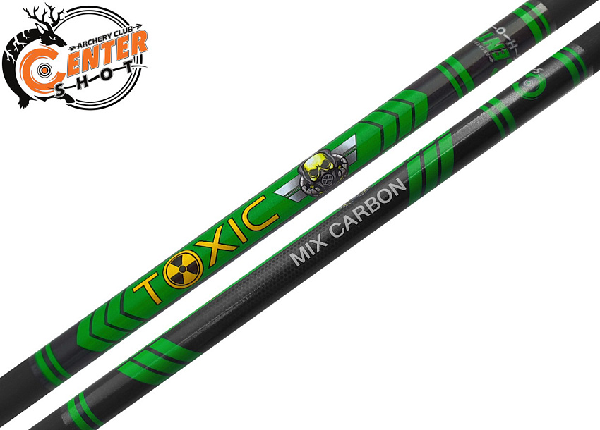 Стрела арбалетная микс карбон Centershot Toxic 16" Half Moon Nock