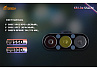 Фонарь брелок FiTorch K3 Lite (USB зарядка, 3 светодиода: красный, белый, УФ) серебристый