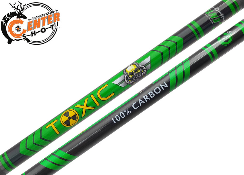 Стрела арбалетная карбоновая Centershot Toxic Carbon 22" Half Moon Nock