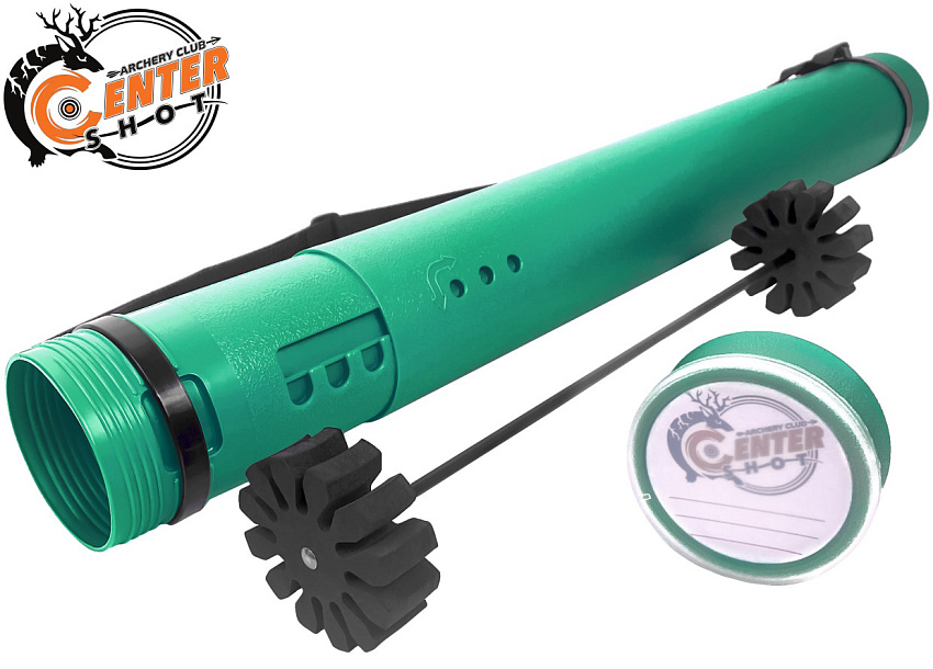 Тубус для стрел Centershot пластиковый с держателем зеленый
