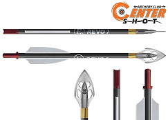 Стрела карбоновая 6,5" для арбалета Ek Revo 7 наконечник Broadhead (комплект 7 шт.)