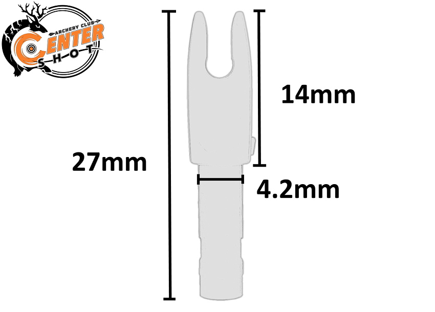 Хвостовик Centershot 4.2mm для лучных стрел оранжевый