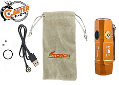 Фонарь FiTorch ER20 универсальный компактный (магнитная USB зарядка, магнит) оранжевый