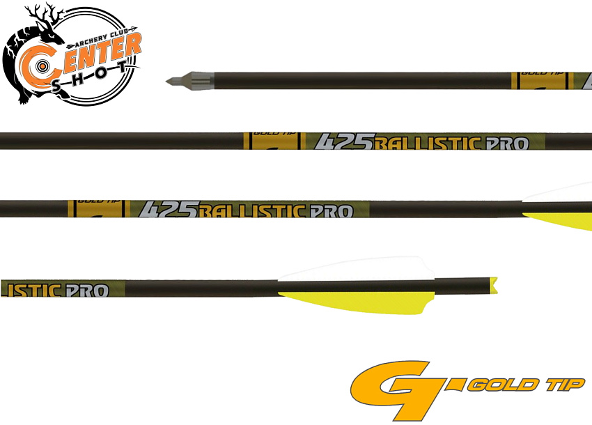 Стрела арбалетная карбоновая Gold Tip Ballistic Pro 22" Half Moon Nock