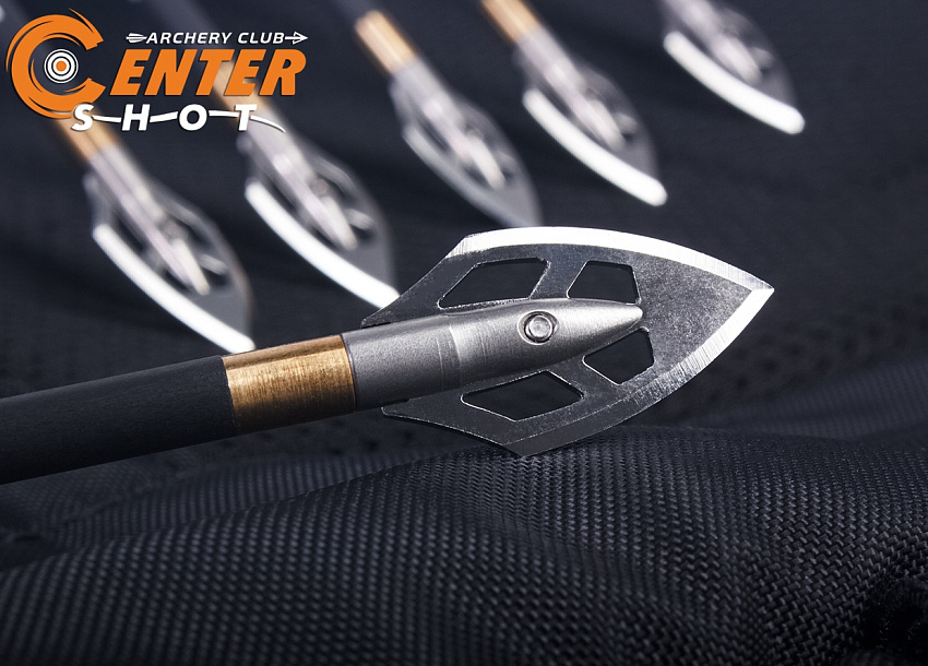 Стрела карбоновая 6,5" для арбалета Ek Revo 7 наконечник Broadhead (комплект 7 шт.)