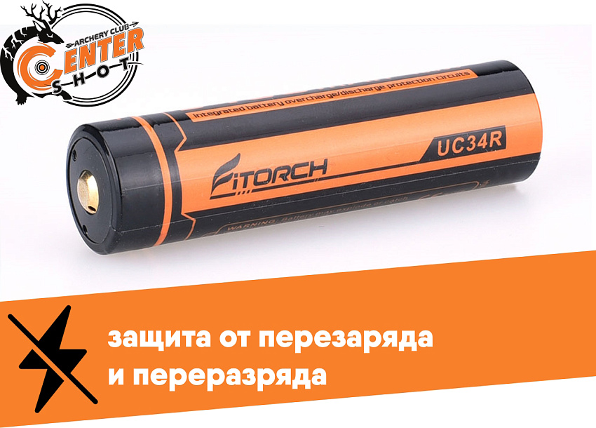 Аккумулятор 18650 FiTorch (3400 mAh) с зарядкой USB