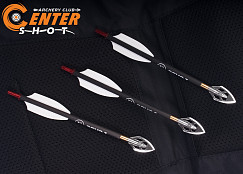 Стрела карбоновая 6,5" для арбалета Ek Revo 7 наконечник Broadhead (комплект 7 шт.)