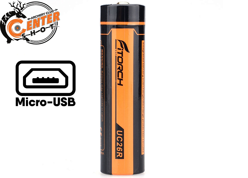 Аккумулятор 18650 FiTorch (2600 mAh) с зарядкой USB