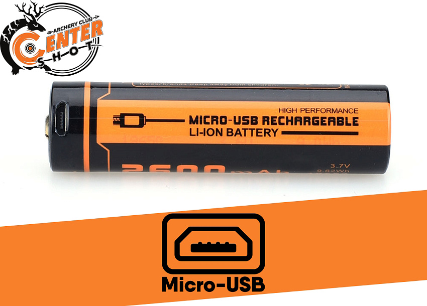 Аккумулятор 18650 FiTorch (2600 mAh) с зарядкой USB