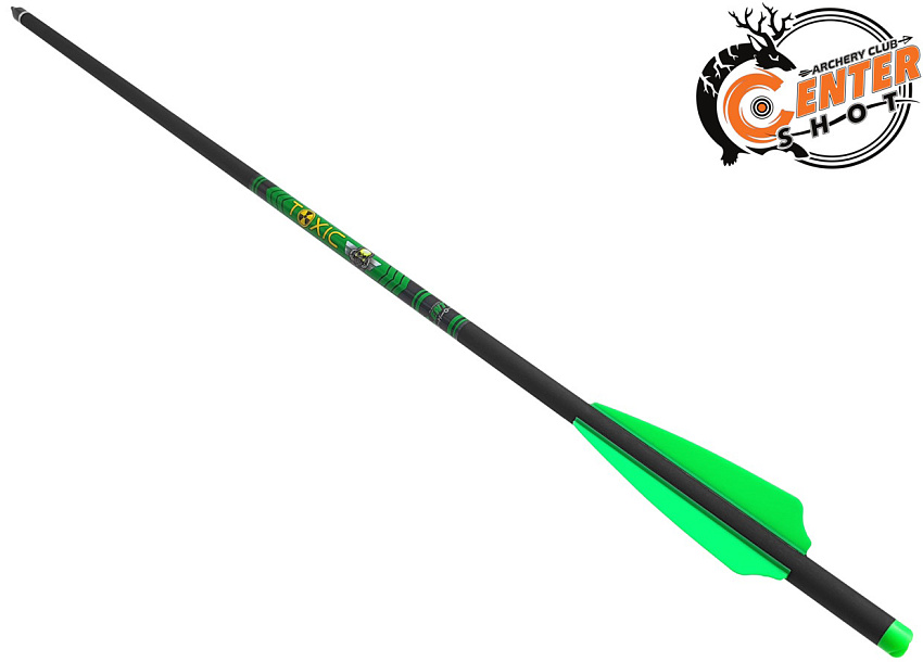 Стрела арбалетная микс карбон Centershot Toxic 20" Half Moon Nock