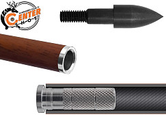 Стрела лучная карбон под дерево Centershot Grizzly 700 натуральное оперение 4"