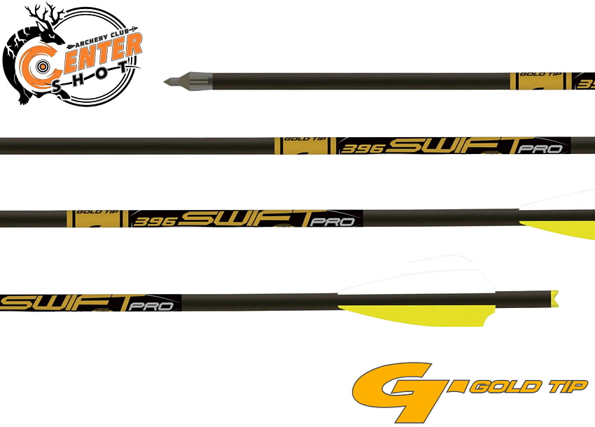 Стрела арбалетная карбоновая Gold Tip Swift Pro 22" Half Moon Nock