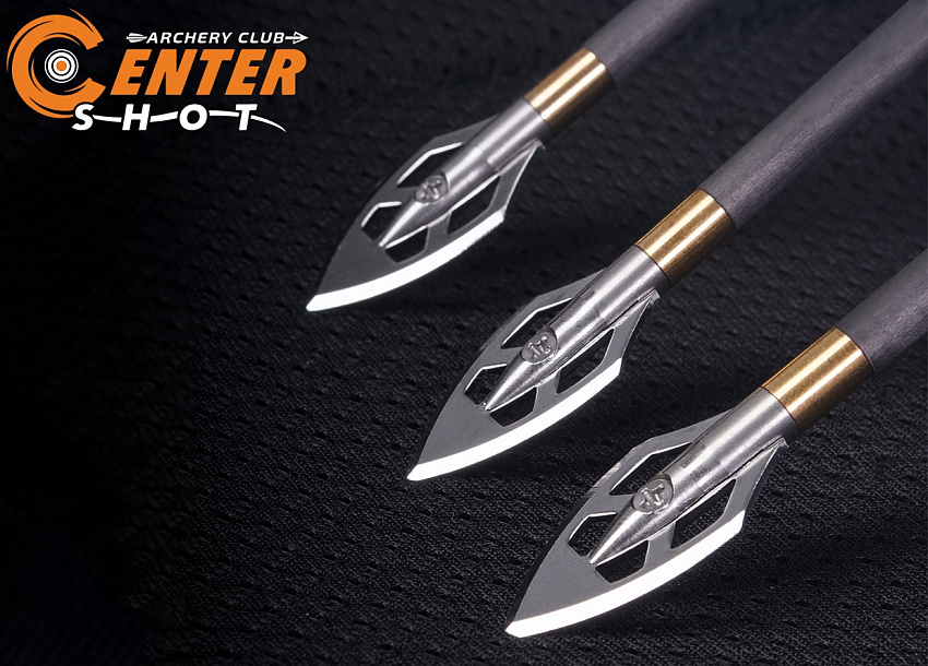 Стрела карбоновая 6,5" для арбалета Ek Revo 7 наконечник Broadhead (комплект 7 шт.)