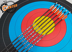 Стрела лучная карбоновая спортивная Centershot Flash 1400 оперение Shield 2"