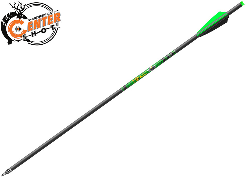 Стрела арбалетная карбоновая Centershot Toxic Carbon 22" Half Moon Nock