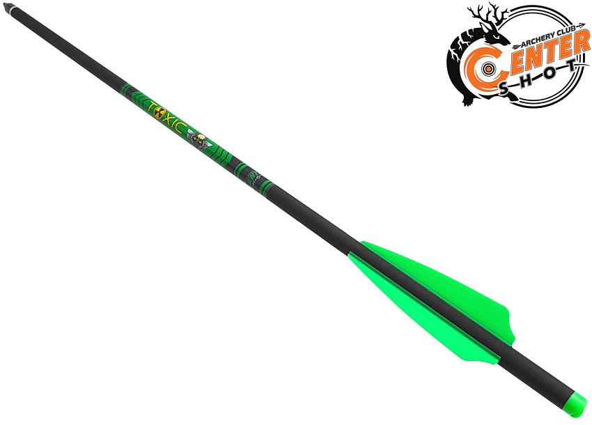 Стрела арбалетная микс карбон Centershot Toxic 16" Half Moon Nock