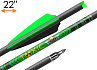 Стрела арбалетная карбоновая Centershot Toxic Carbon 22" Half Moon Nock