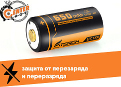 Аккумулятор 16340 FiTorch (650 mAh) с зарядкой USB