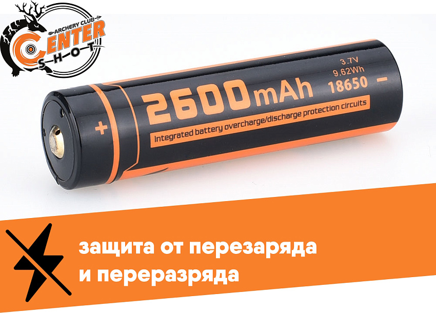 Аккумулятор 18650 FiTorch (2600 mAh) с зарядкой USB
