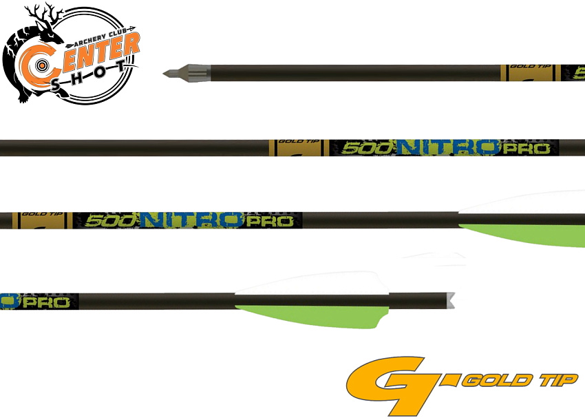 Стрела арбалетная карбоновая Gold Tip Nitro Pro 22" Half Moon Nock